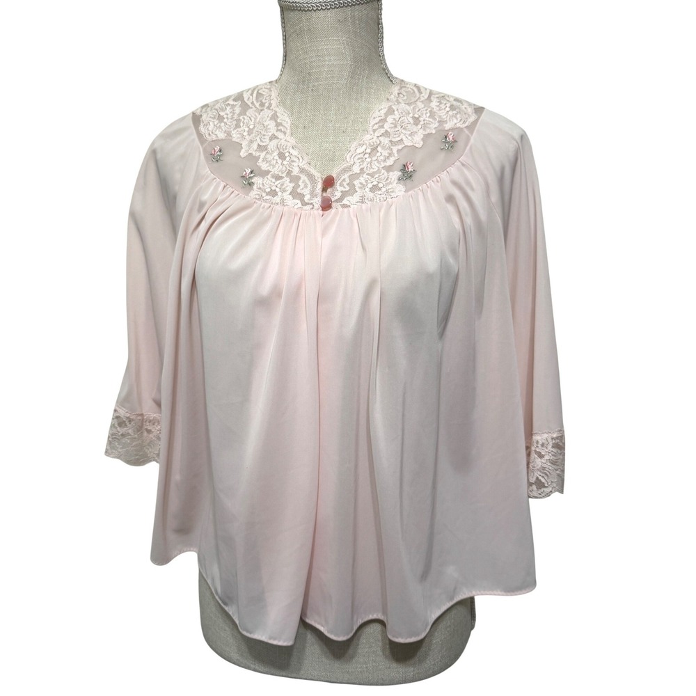 Vintage Shadowline Bed Jacket Pink Medium